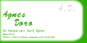 agnes doro business card